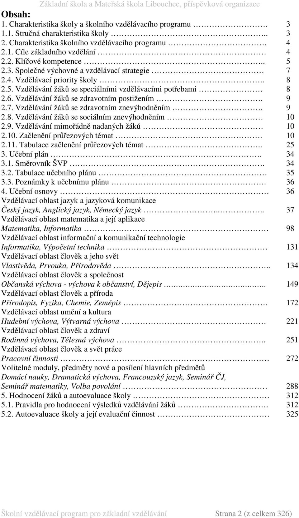 7. Vzdělávání žáků se zdravotním znevýhodněním. 9 2.8. Vzdělávání žáků se sociálním znevýhodněním 10 2.9. Vzdělávání mimořádně nadaných žáků 10 2.10. Začlenění průřezových témat. 10 2.11.