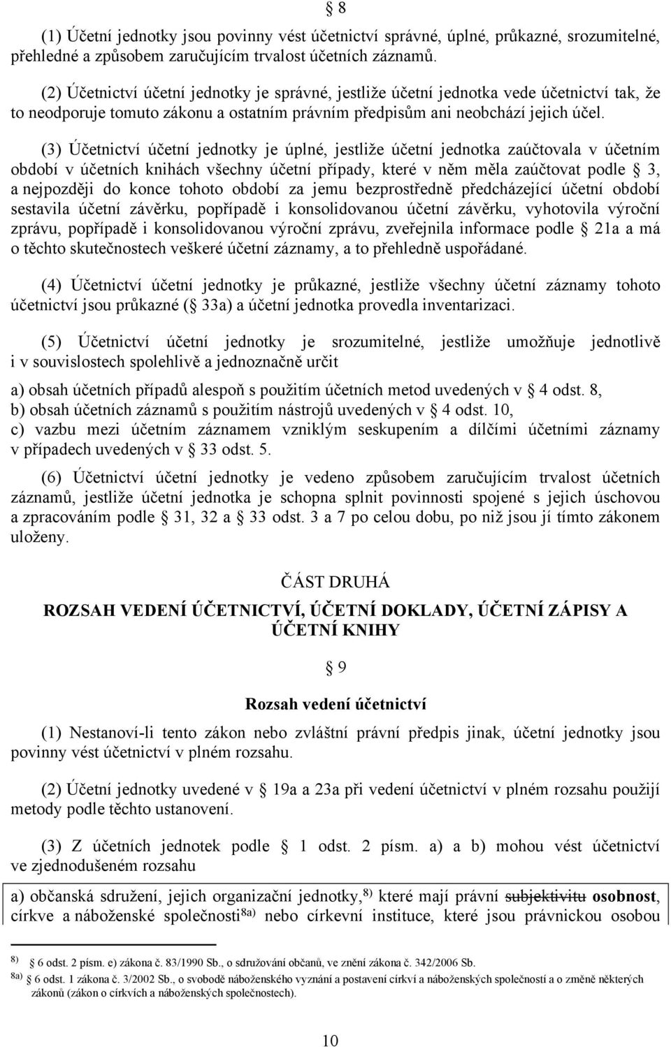 (3) Účetnictví účetní jednotky je úplné, jestliže účetní jednotka zaúčtovala v účetním období v účetních knihách všechny účetní případy, které v něm měla zaúčtovat podle 3, a nejpozději do konce