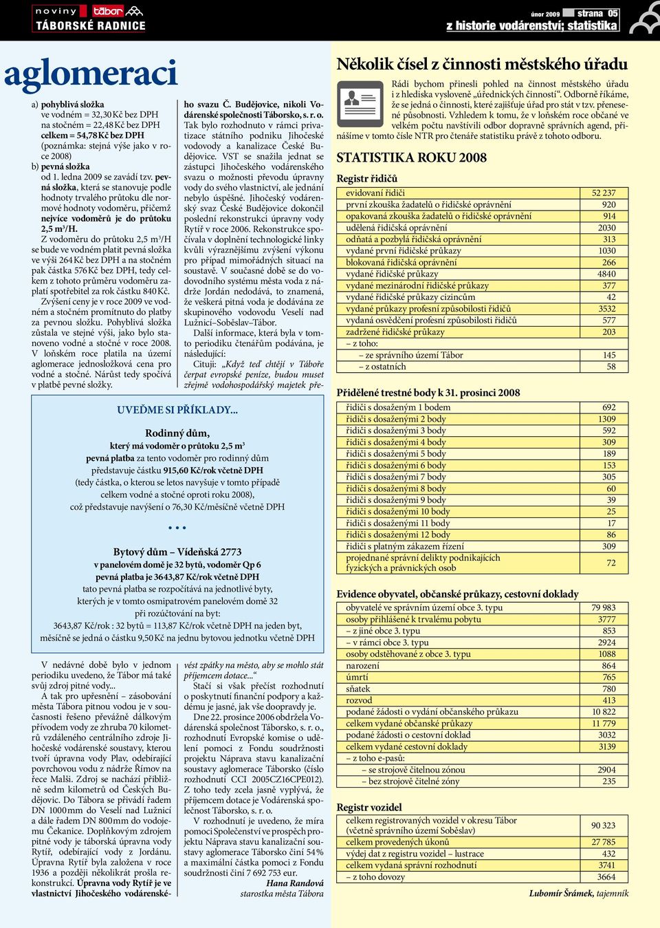 Z vodoměru do průtoku 2,5 m 3 /H se bude ve vodném platit pevná složka ve výši 264 Kč bez DPH a na stočném pak částka 576 Kč bez DPH, tedy celkem z tohoto průměru vodoměru zaplatí spotřebitel za rok