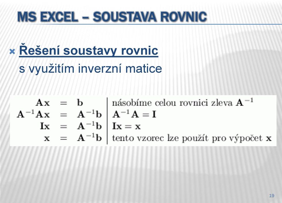 soustavy rovnic s