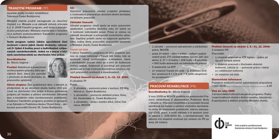 Tento program nabízí žákům speciálních škol možnost v rámci jejich školní docházky vykonávat 2 týdně 4 hodiny praxi u individuálně vytipovaných zaměstnavatelů.