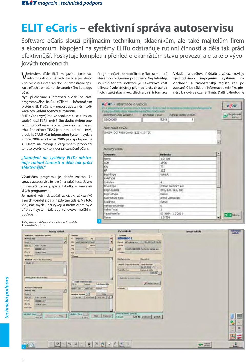 minulém čísle ELIT magazínu jsme vás V informovali o změnách, ke kterým došlo v souvislosti s integrací dosud samostatné aplikace etech do našeho elektronického katalogu ecat.