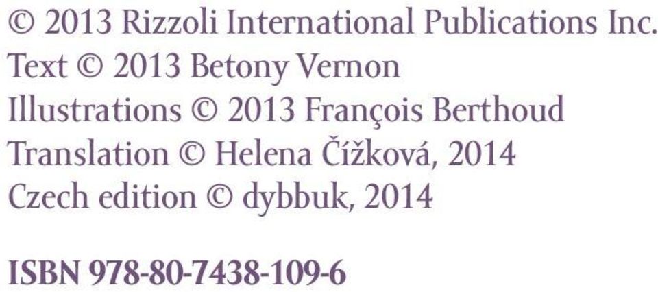 François Berthoud Translation Helena Čížková,