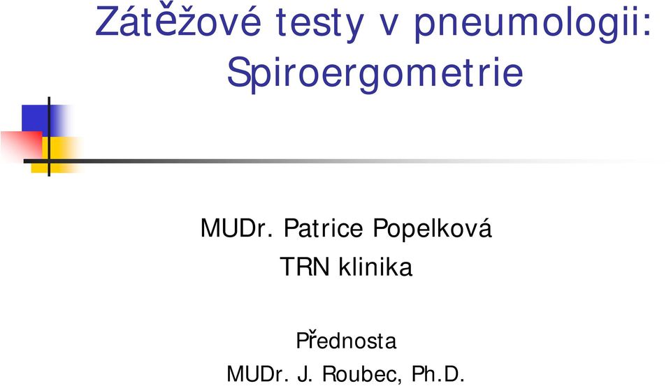 Spiroergometrie MUDr.