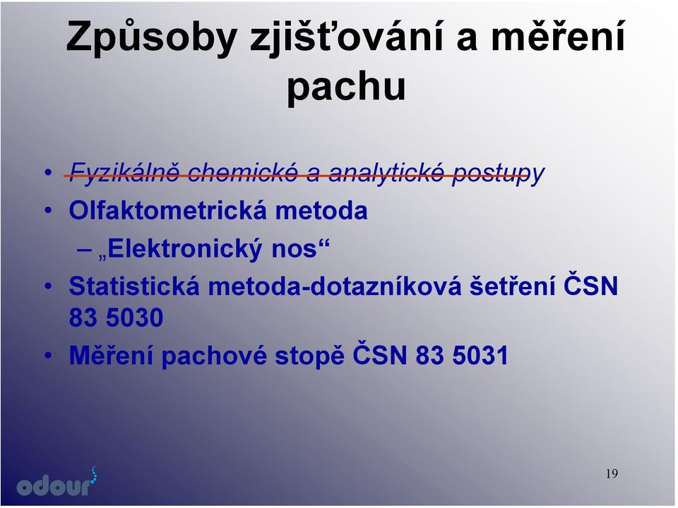 metoda Elektronický nos Statistická