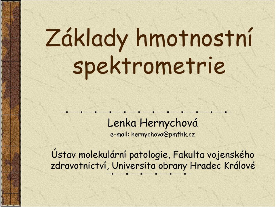 cz Ústav molekulární patologie, Fakulta