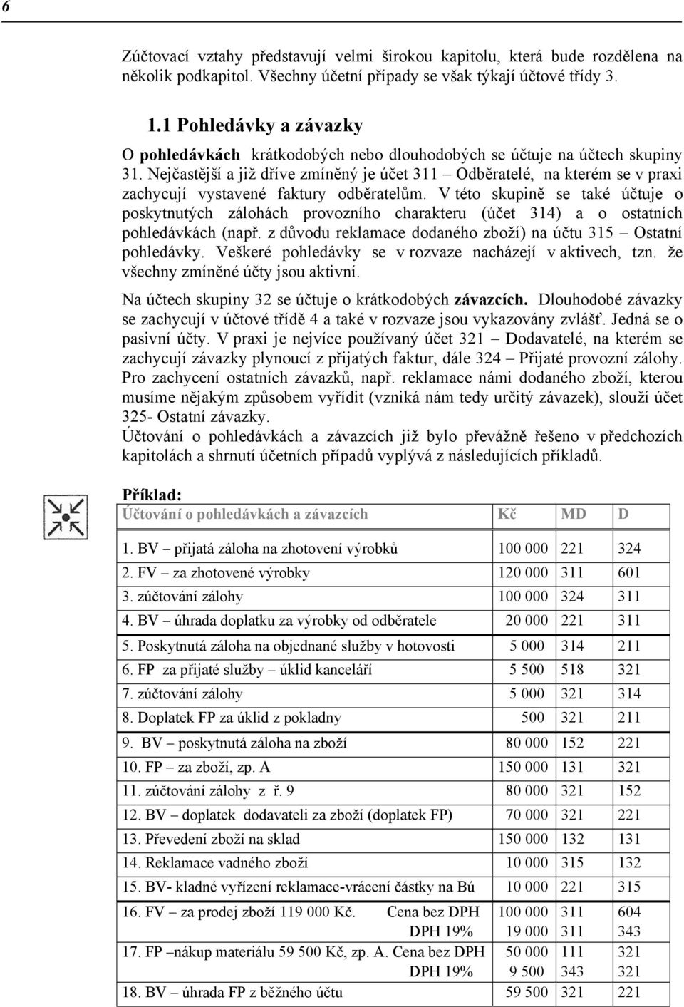 Nejčastější a již dříve zmíněný je účet 311 Odběratelé, na kterém se v praxi zachycují vystavené faktury odběratelům.