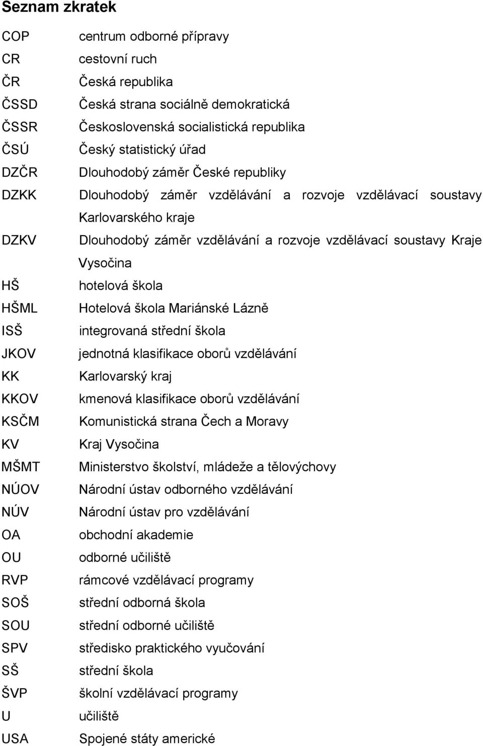 kraje Dlouhodobý záměr vzdělávání a rozvoje vzdělávací soustavy Kraje Vysočina hotelová škola Hotelová škola Mariánské Lázně integrovaná střední škola jednotná klasifikace oborů vzdělávání