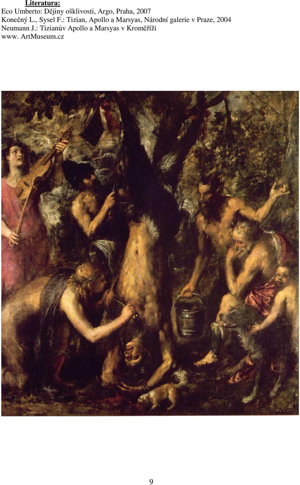 : Tizian, Apollo a Marsyas, Národní galerie v Praze,