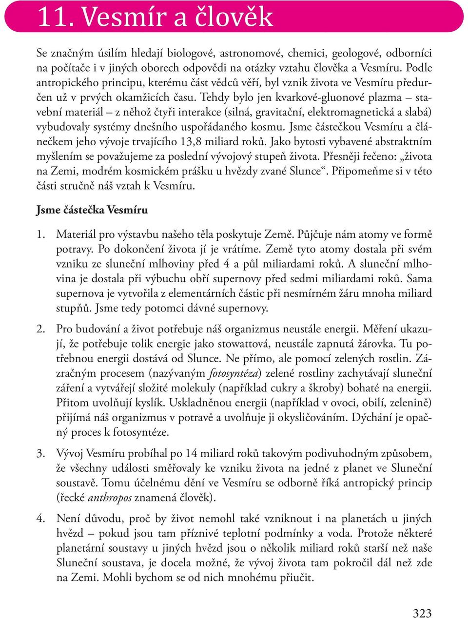 Tehdy bylo jen kvarkové-gluonové plazma stavební materiál z něhož čtyři interakce (silná, gravitační, elektromagnetická a slabá) vybudovaly systémy dnešního uspořádaného kosmu.