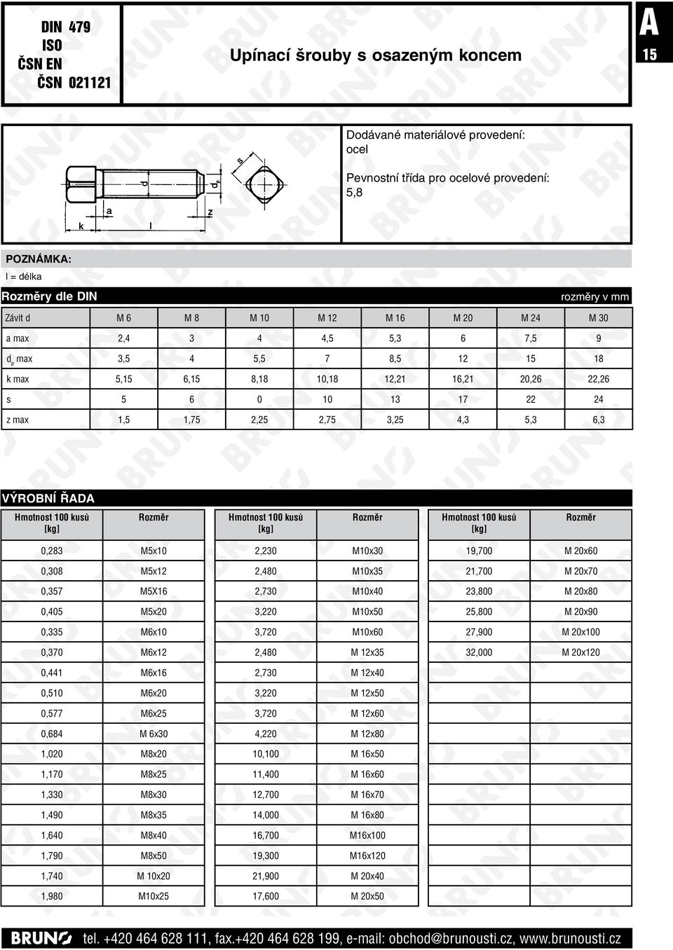 0,335 M6x10 0,370 M6x12 0,441 M6x16 0,510 M6x20 0,577 M6x25 0,684 M 6x30 1,020 M8x20 1,170 M8x25 1,330 M8x30 1,490 M8x35 1,640 M8x40 1,790 M8x50 1,740 M 10x20 1,980 M10x25 2,230 M10x30 2,480 M10x35