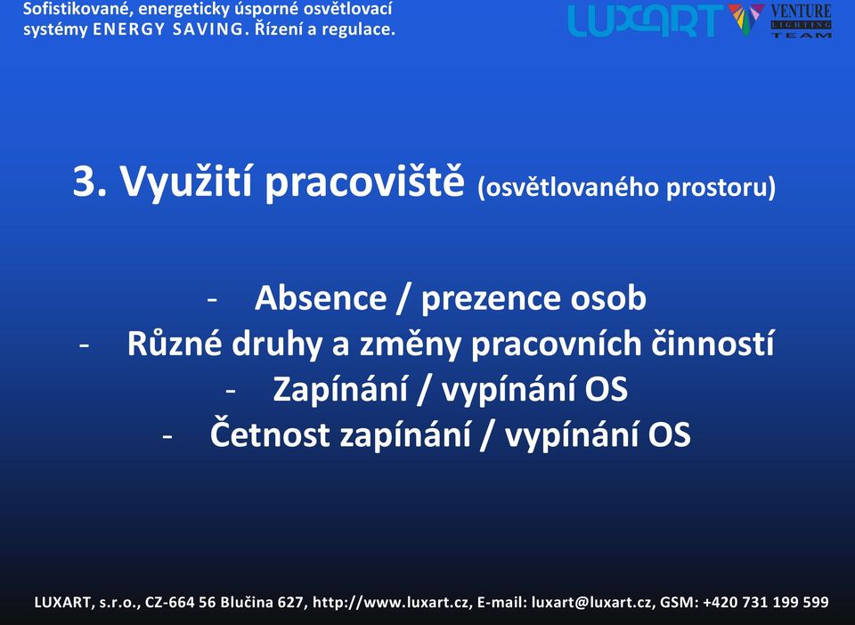 Různé druhy a změny pracovních činností -