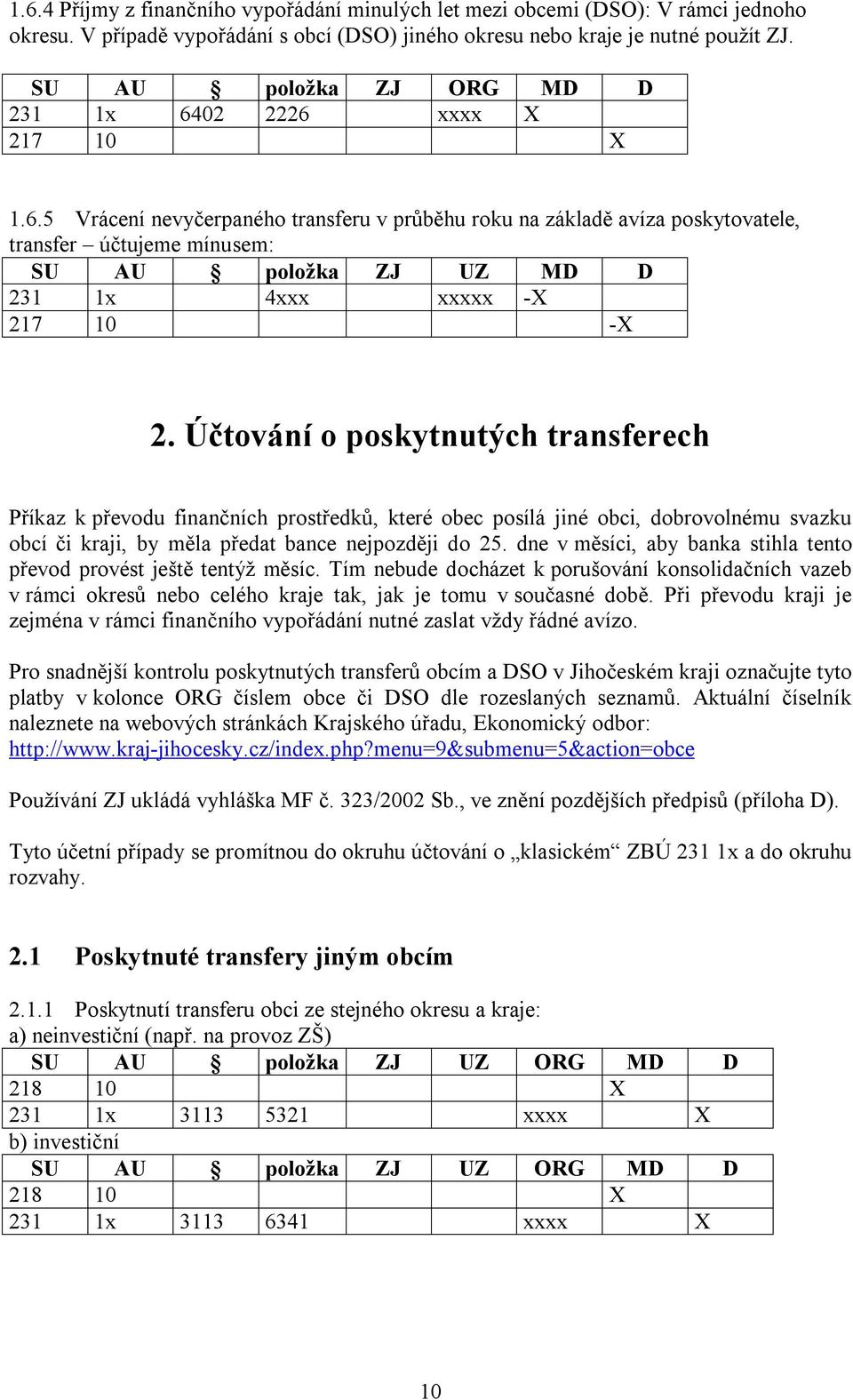 Účtování o poskytnutých transferech Příkaz k převodu finančních prostředků, které obec posílá jiné obci, dobrovolnému svazku obcí či kraji, by měla předat bance nejpozději do 25.