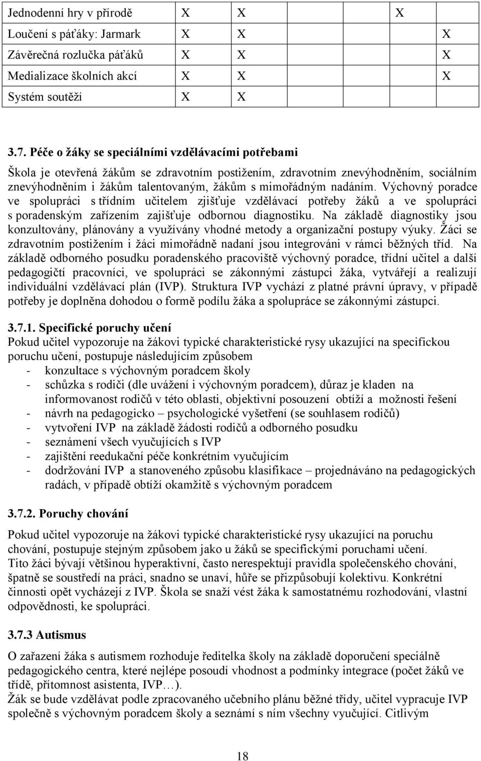 Výchovný poradce ve spolupráci s třídním učitelem zjišťuje vzdělávací potřeby žáků a ve spolupráci s poradenským zařízením zajišťuje odbornou diagnostiku.