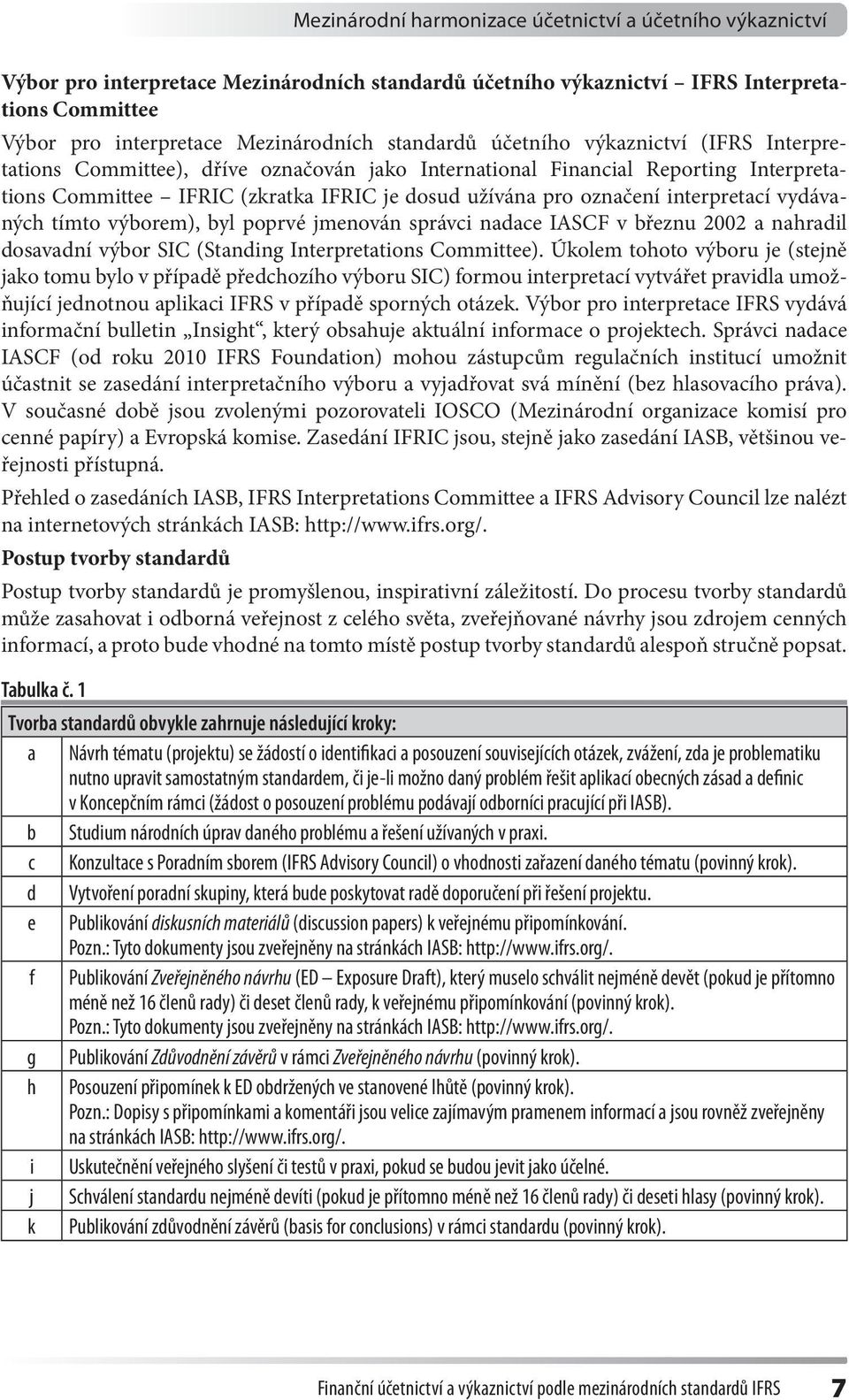 interpretací vydávaných tímto výborem), byl poprvé jmenován správci nadace IASCF v březnu 2002 a nahradil dosavadní výbor SIC (Standing Interpretations Committee).