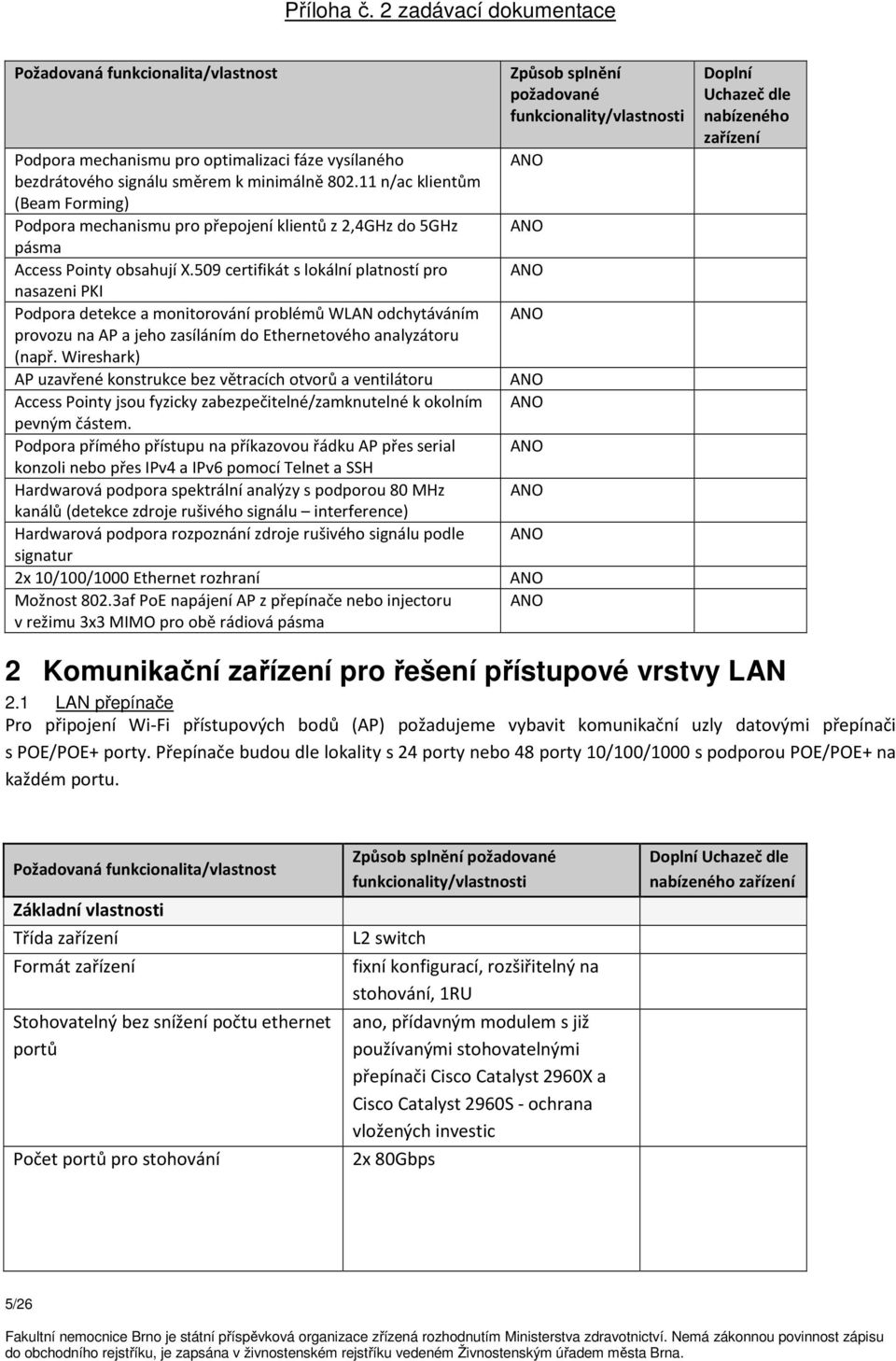 509 certifikát s lokální platností pro nasazeni PKI Podpora detekce a monitorování problémů WLAN odchytáváním provozu na AP a jeho zasíláním do Ethernetového analyzátoru (např.