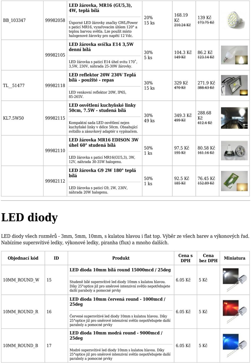 LED reflektor 20W 230V Teplá bílá - použité - repas TL 51477 99982118 LED venkovní reflektor 20W, IP65, 85-265V. LED osvětlení kuchyňské linky 50cm, 7.5W - studená bílá KL7.