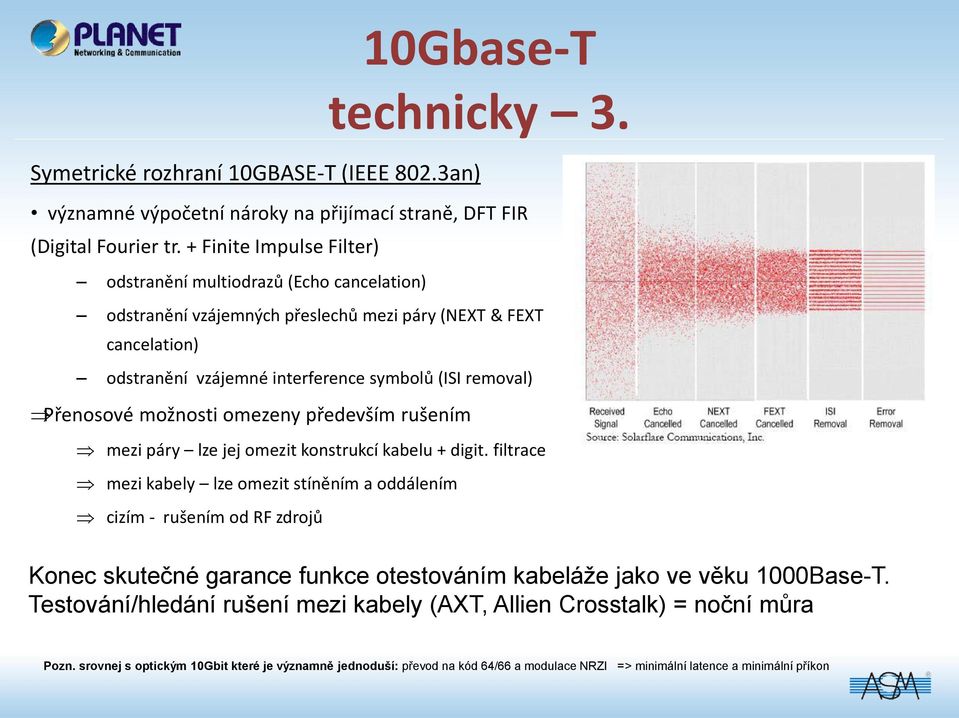 možnosti omezeny především rušením mezi páry lze jej omezit konstrukcí kabelu + digit.