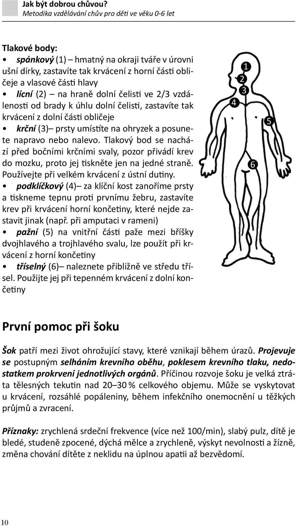 Tlakový bod se nachází před bočními krčními svaly, pozor přivádí krev do mozku, proto jej tiskněte jen na jedné straně. Používejte při velkém krvácení z ústní dutiny.