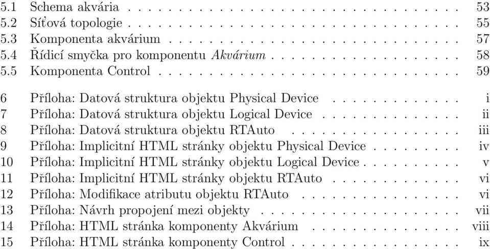 ............ i 7 Příloha: Datová struktura objektu Logical Device.............. ii 8 Příloha: Datová struktura objektu RTAuto................. iii 9 Příloha: Implicitní HTML stránky objektu Physical Device.