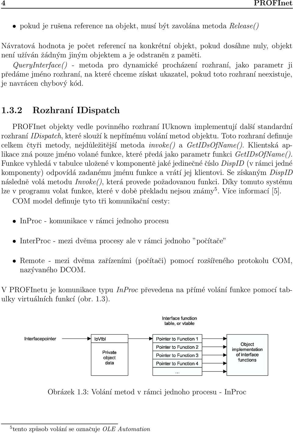 QueryInterface() - metoda pro dynamické procházení rozhraní, jako parametr ji předáme jméno rozhraní, na které chceme získat ukazatel, pokud toto rozhraní neexistuje, je navrácen chybový kód. 1.3.