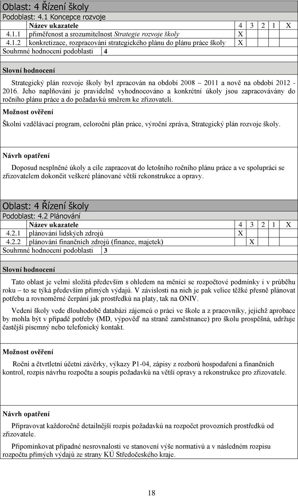 Jeho naplňování je pravidelně vyhodnocováno a konkrétní úkoly jsou zapracovávány do ročního plánu práce a do poţadavků směrem ke zřizovateli.