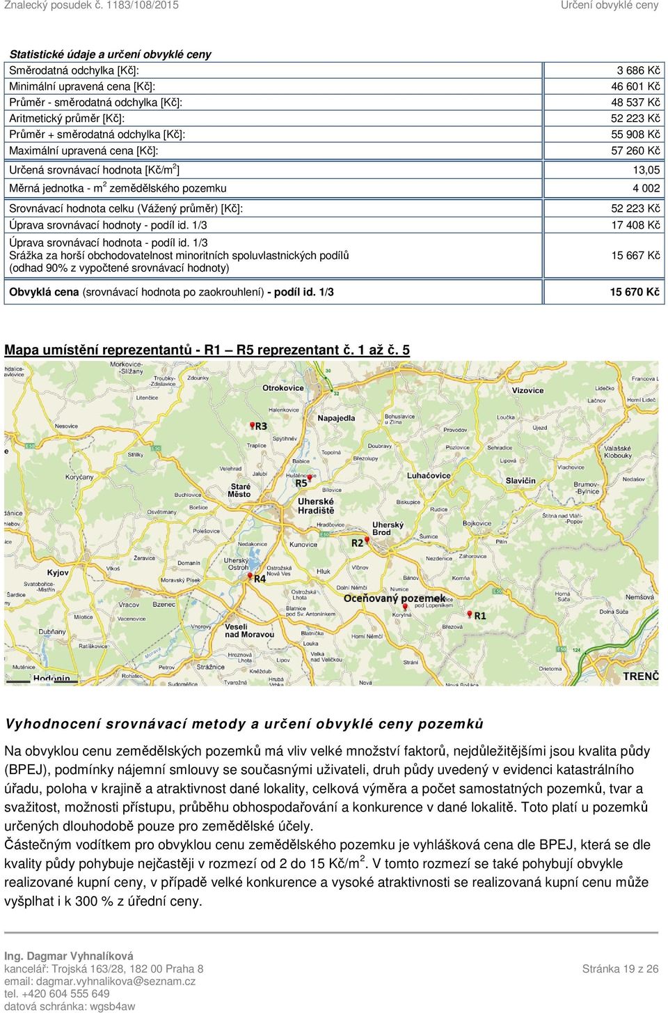 (Vážený průměr) [Kč]: Úprava srovnávací hodnoty - podíl id. 1/3 Úprava srovnávací hodnota - podíl id.