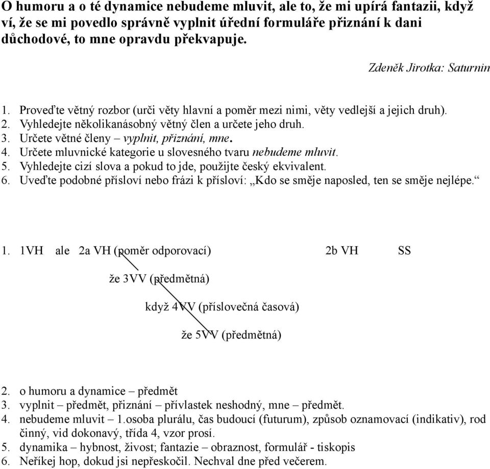 Vyhledejte cizí slova a pokud to jde, použijte český ekvivalent. 6. Uveďte podobné přísloví nebo frázi k přísloví: Kdo se směje naposled, ten se směje nejlépe. 1.