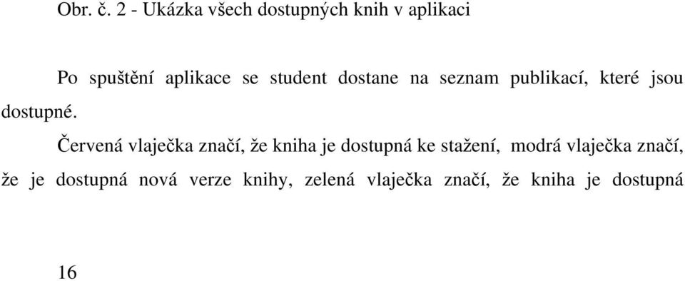 student dostane na seznam publikací, které jsou dostupné.