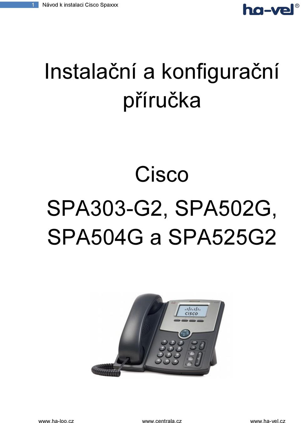 konfigurační příručka Cisco