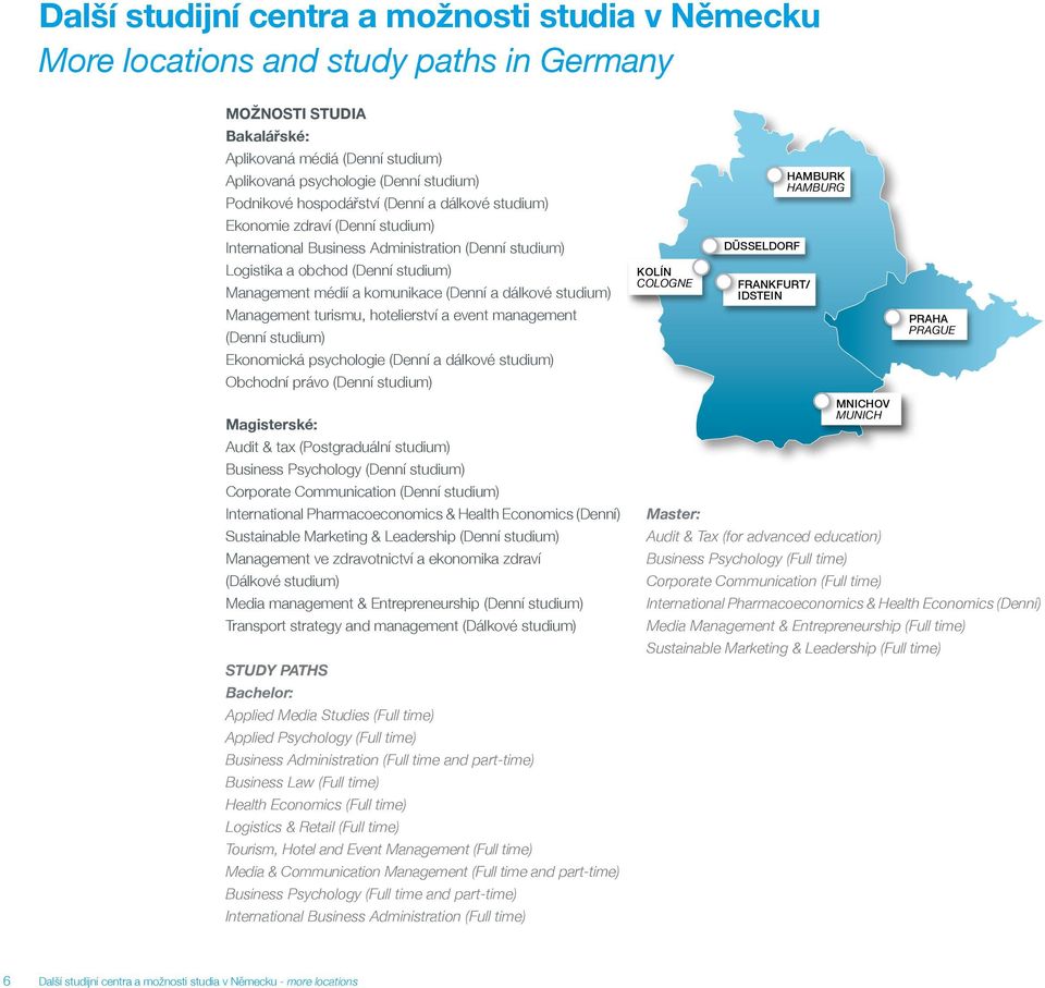 (Denní a dálkové studium) Management turismu, hotelierství a event management (Denní studium) Ekonomická psychologie (Denní a dálkové studium) Obchodní právo (Denní studium) Magisterské: Audit & tax