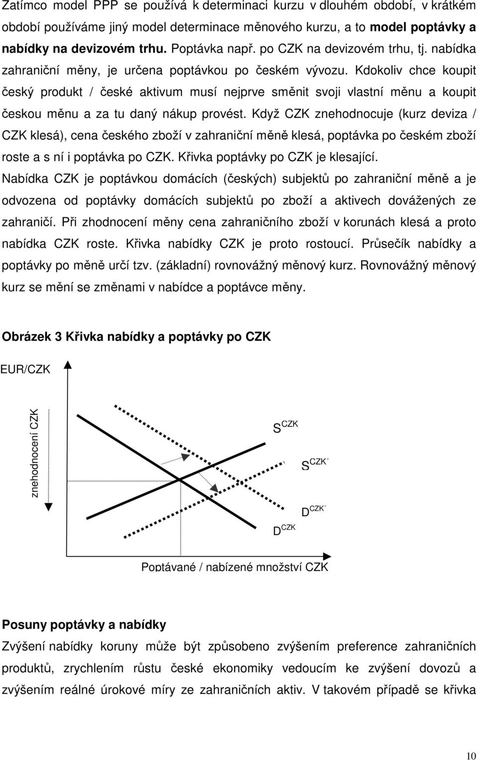 Kdokoliv chce koupit český produkt / české aktivum musí nejprve směnit svoji vlastní měnu a koupit českou měnu a za tu daný nákup provést.