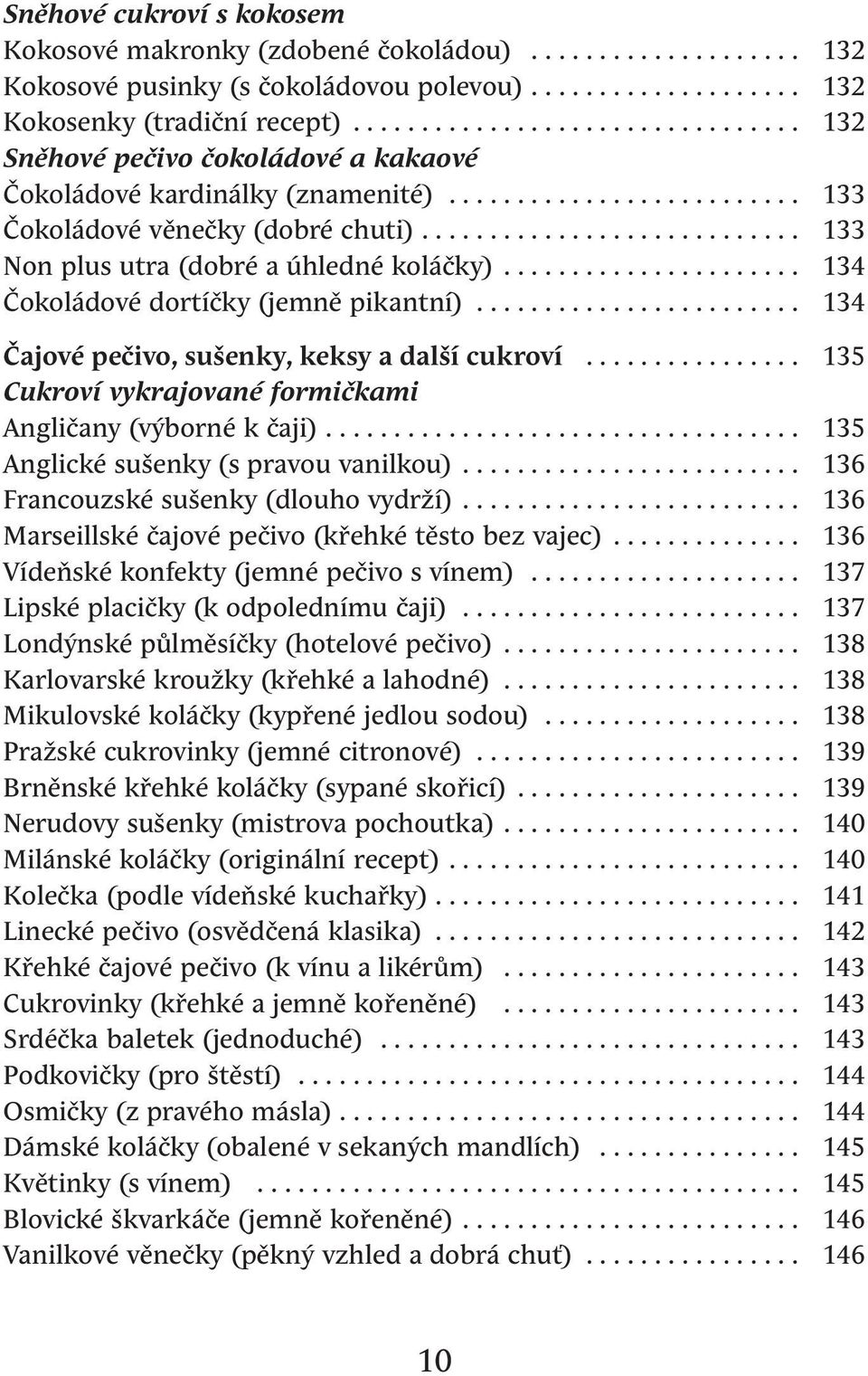 ........................... 133 Non plus utra (dobré a úhledné koláčky)...................... 134 Čokoládové dortíčky (jemně pikantní)........................ 134 Čajové pečivo, sušenky, keksy a další cukroví.