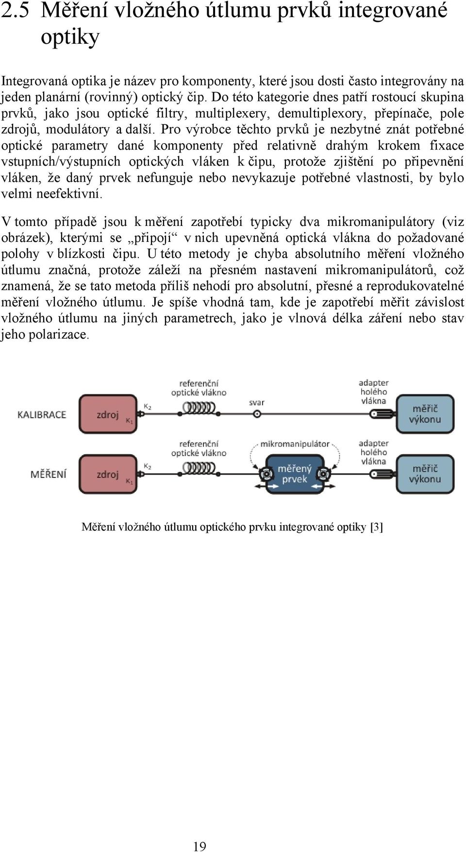 Pro výrobce těchto prvků je nezbytné znát potřebné optické parametry dané komponenty před relativně drahým krokem fixace vstupních/výstupních optických vláken k čipu, protože zjištění po připevnění