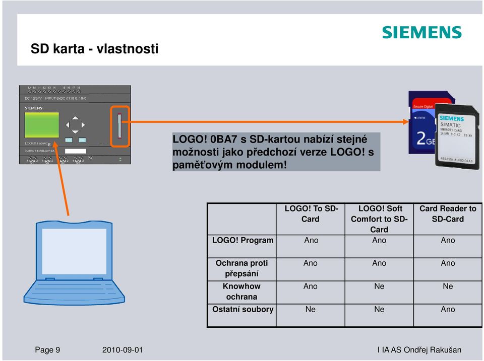 s paměťovým modulem! LOGO! To SD- Card LOGO!