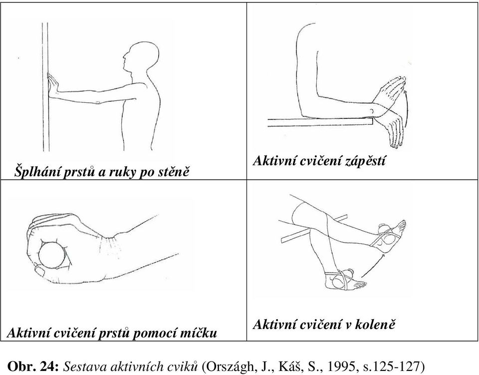 Aktivní cvičení v koleně Obr.