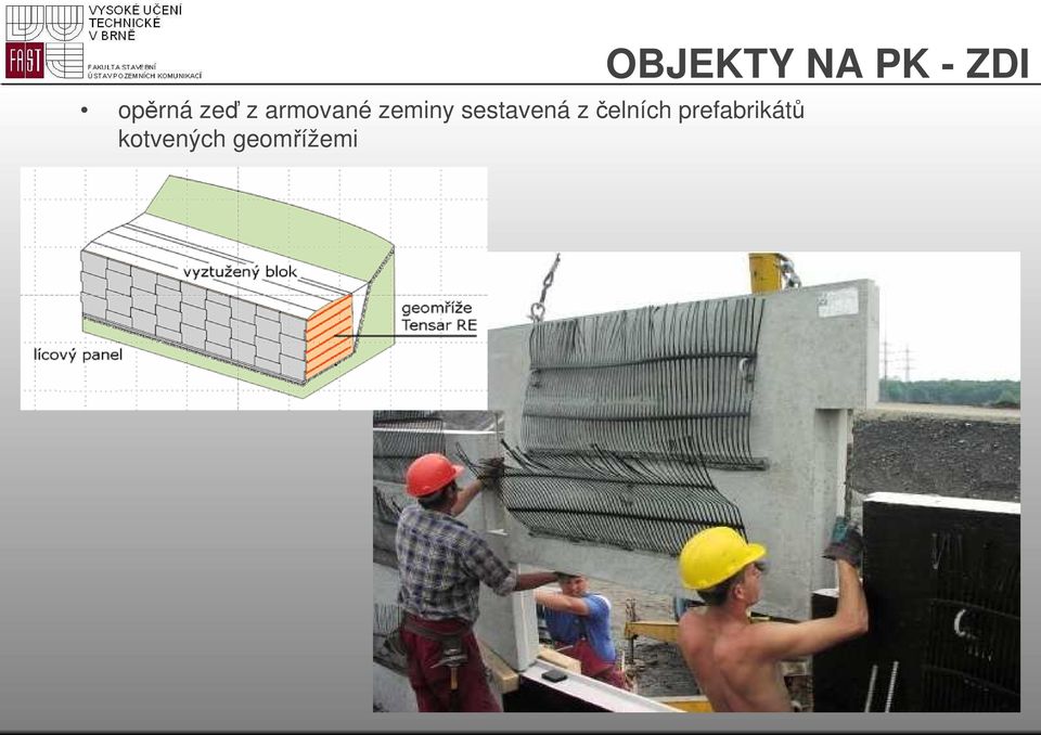 čelních prefabrikátů