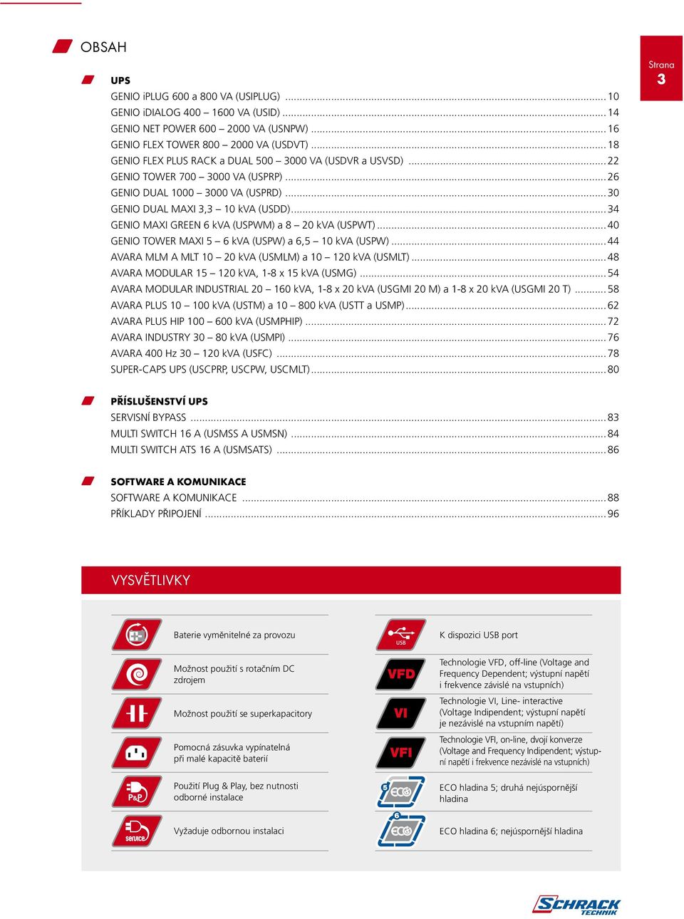 .. 34 GENIO MAXI GREEN 6 kva (USPWM) a 8 20 kva (USPWT)... 40 GENIO TOWER MAXI 5 6 kva (USPW) a 6,5 10 kva (USPW)... 44 AVARA MLM A MLT 10 20 kva (USMLM) a 10 120 kva (USMLT).