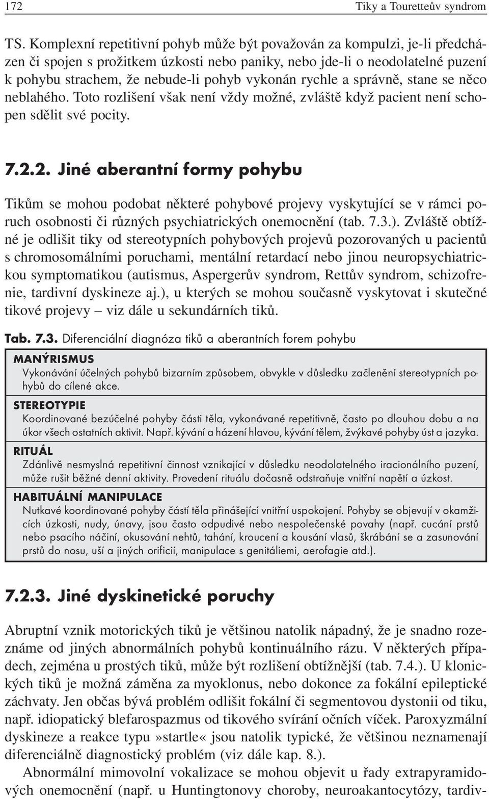 rychle a správně, stane se něco neblahého. Toto rozlišení však není vždy možné, zvláště když pacient není schopen sdělit své pocity. 7.2.