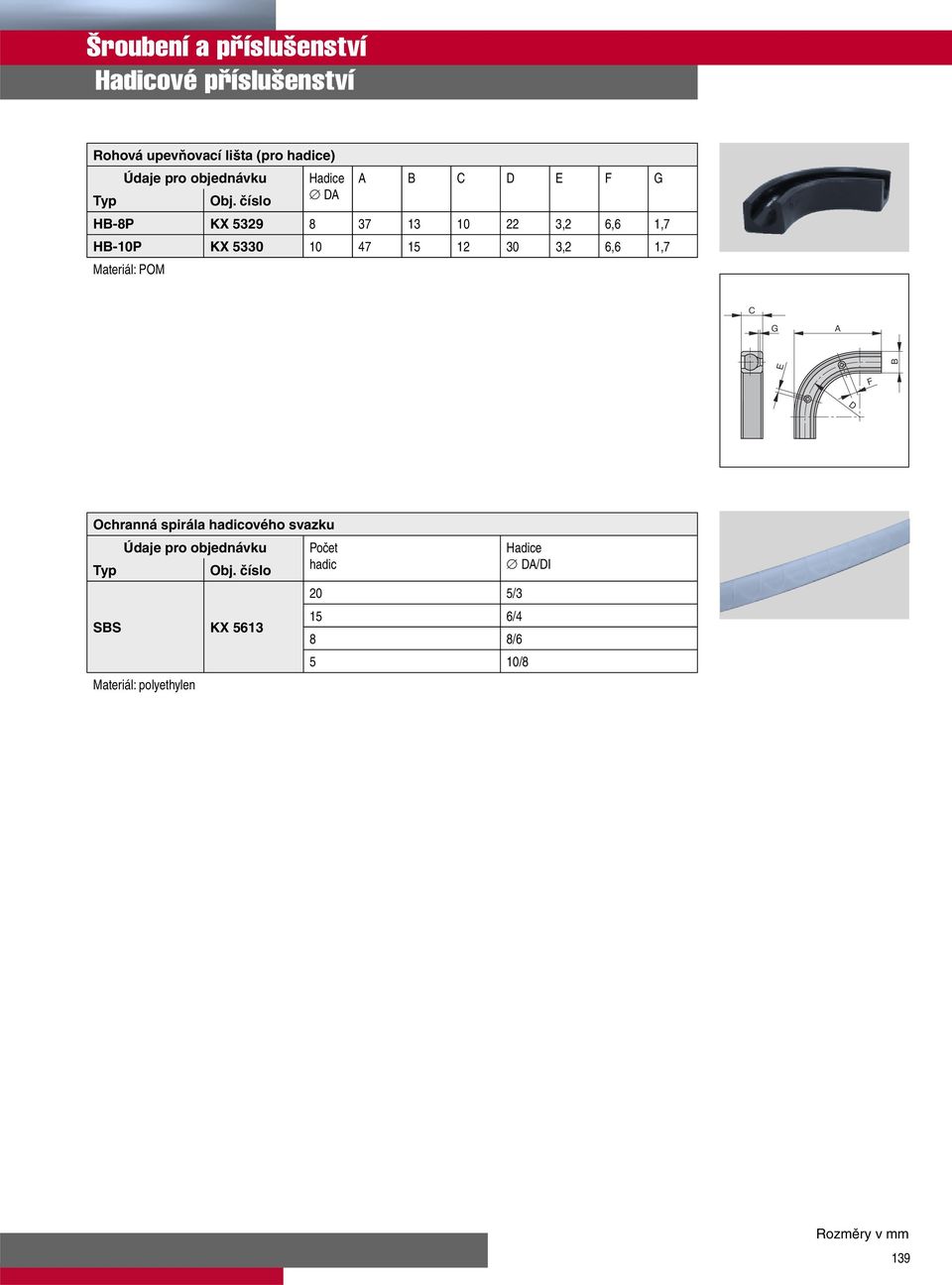 číslo DA HB-8P KX 5329 8 37 13 22 3,2 6,6 1,7 HB-P KX 5330 47 15 12 30 3,2 6,6 1,7 Materiál: