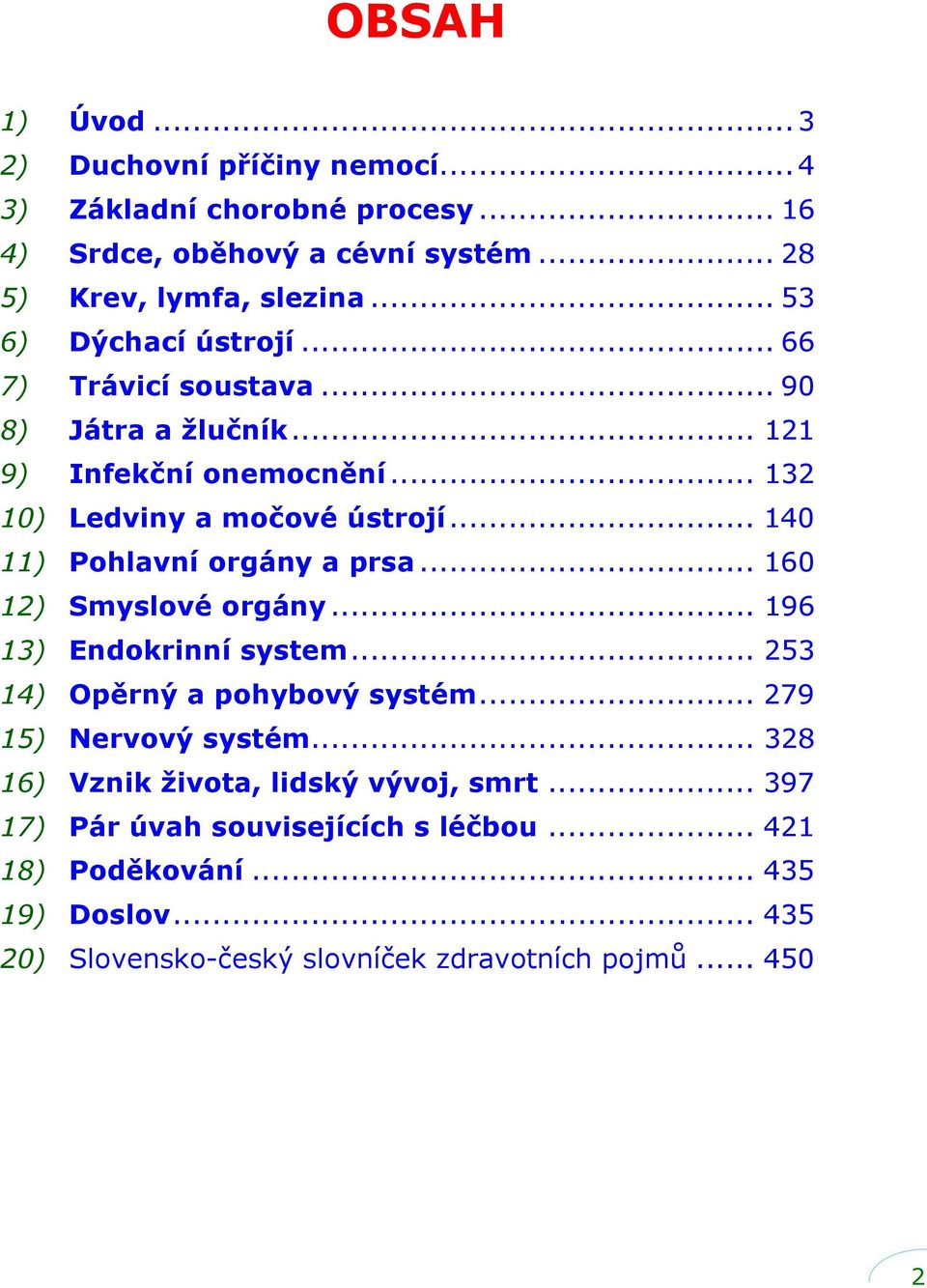 .. 140 11) Pohlavní orgány a prsa... 160 12) Smyslové orgány... 196 13) Endokrinní system... 253 14) Opěrný a pohybový systém... 279 15) Nervový systém.