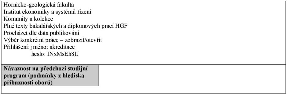 publikování Výběr konkrétní práce zobrazit/otevřít Přihlášení: jméno: akreditace