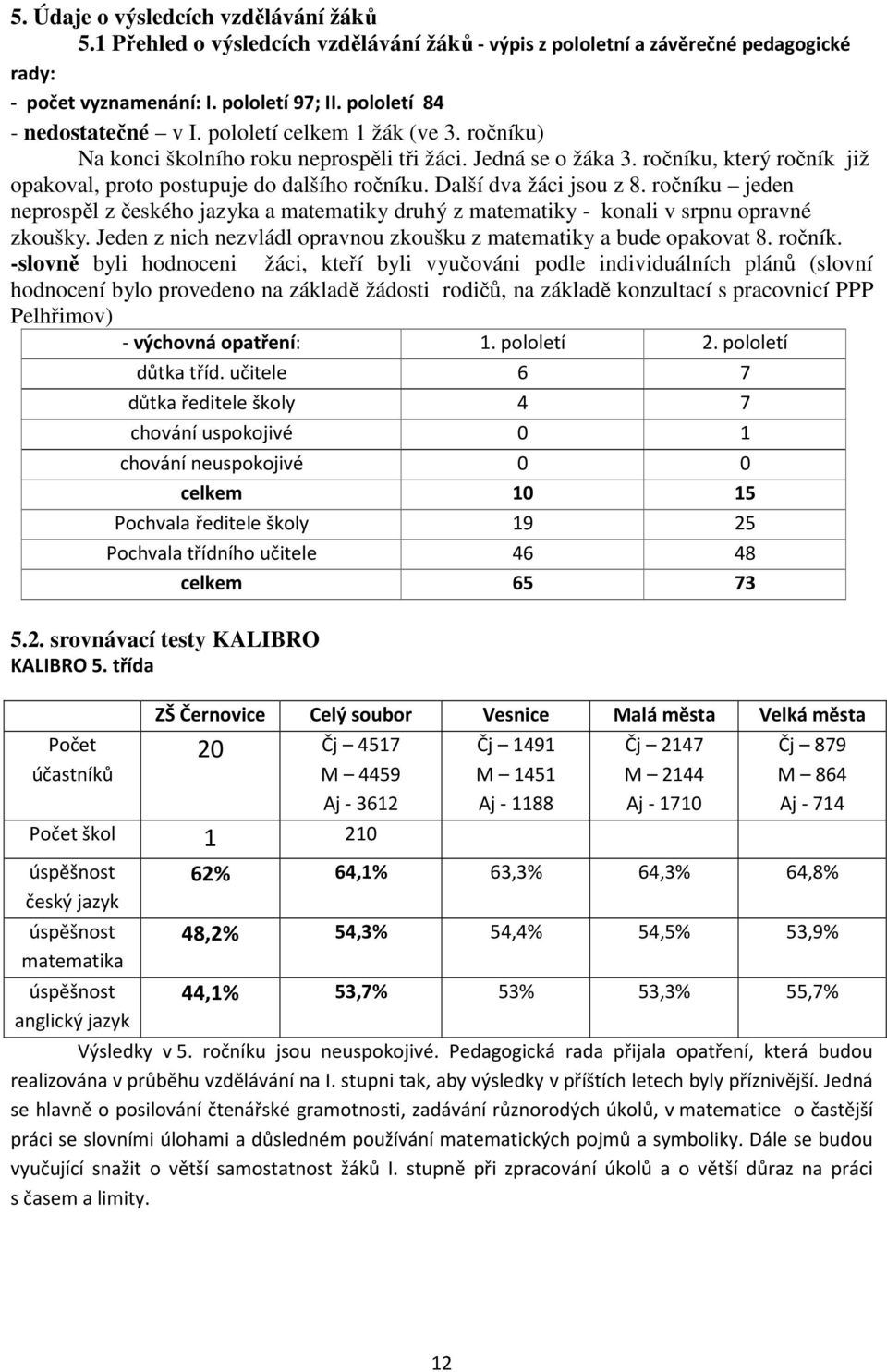 ročníku, který ročník již opakoval, proto postupuje do dalšího ročníku. Další dva žáci jsou z 8.