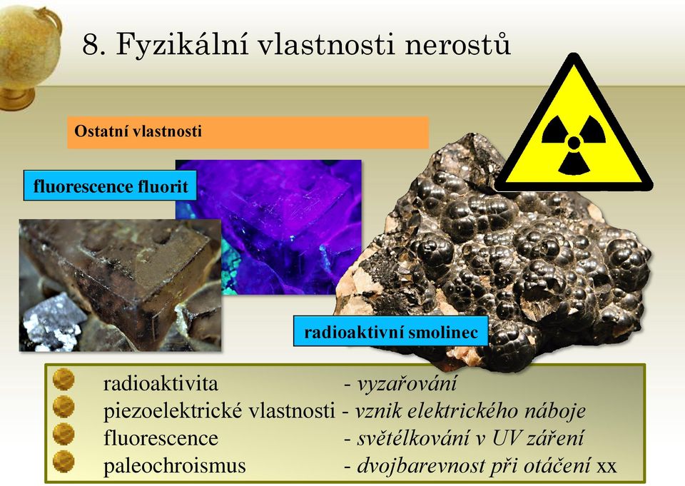 vlastnosti - vznik elektrického náboje fluorescence -