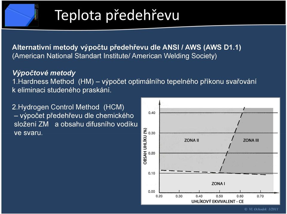 Hardness Method (HM) výpočet optimálního tepelného příkonu svařování k eliminaci studeného