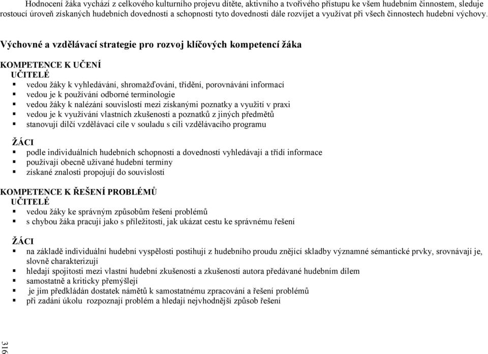 Výchovné a vzdělávací strategie pro rozvoj klíčových kompetencí ţáka KOMPETENCE K UČENÍ UČITELÉ vedou žáky k vyhledávání, shromažďování, třídění, porovnávání informací vedou je k používání odborné
