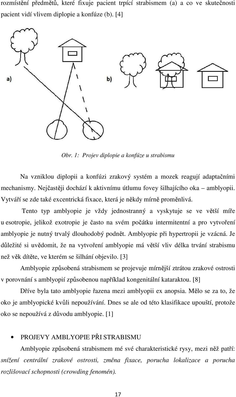 Vytváří se zde také excentrická fixace, která je někdy mírně proměnlivá.