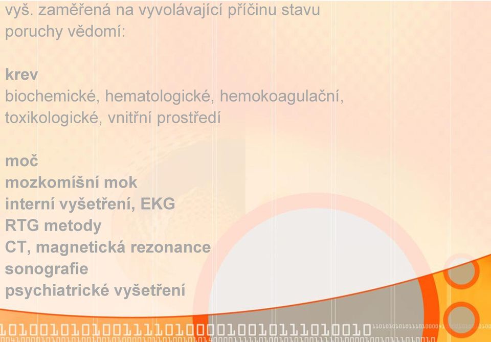 vnitřní prostředí moč mozkomíšní mok interní vyšetření, EKG RTG