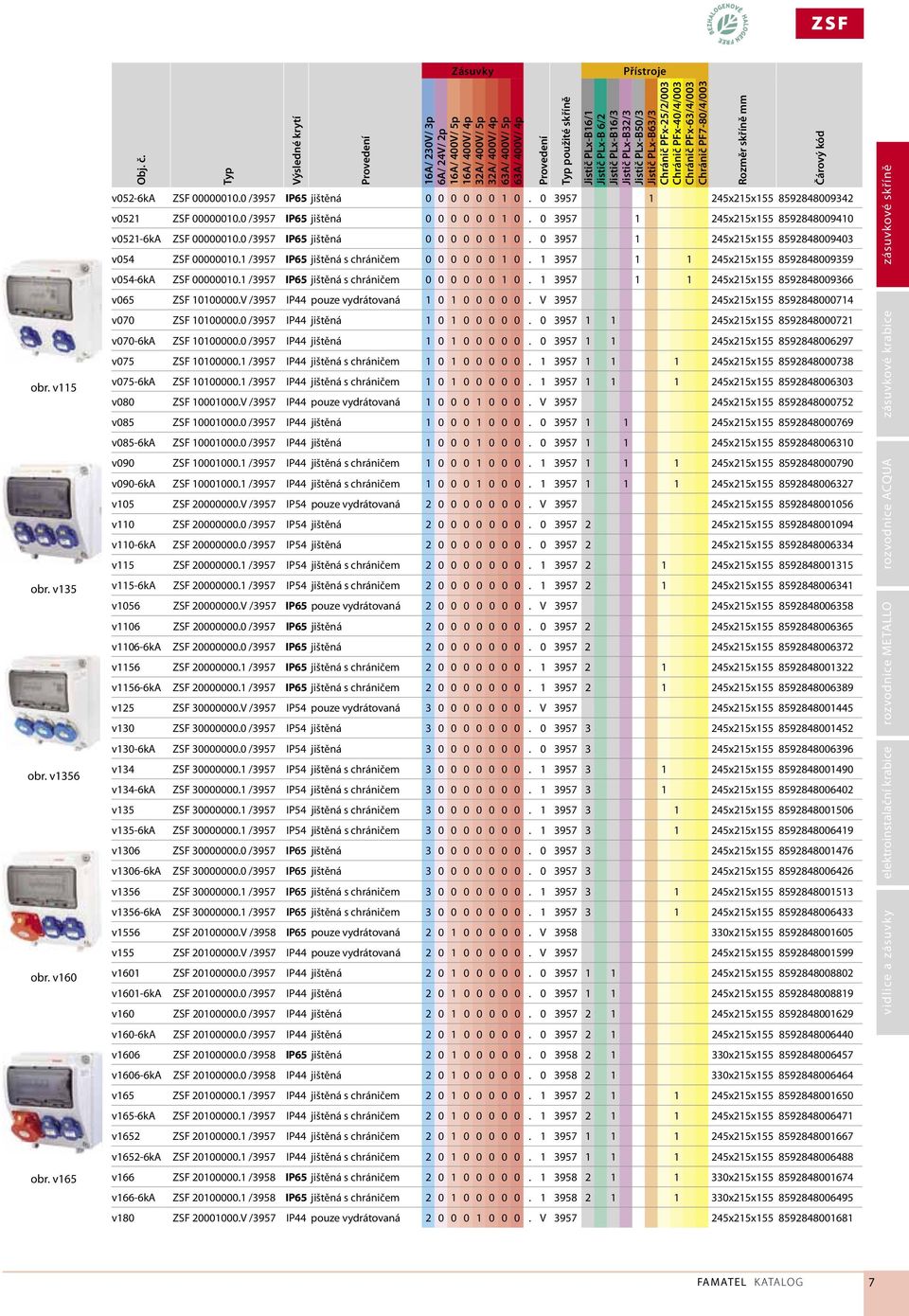 Jistič PLx-B16/3 Jistič PLx-B32/3 Jistič PLx-B50/3 Jistič PLx-B63/3 Chránič PFx-25/2/003 Chránič PFx-40/4/003 Chránič PFx-63/4/003 Chránič PF7-80/4/003 v052-6ka ZSF 00000010.