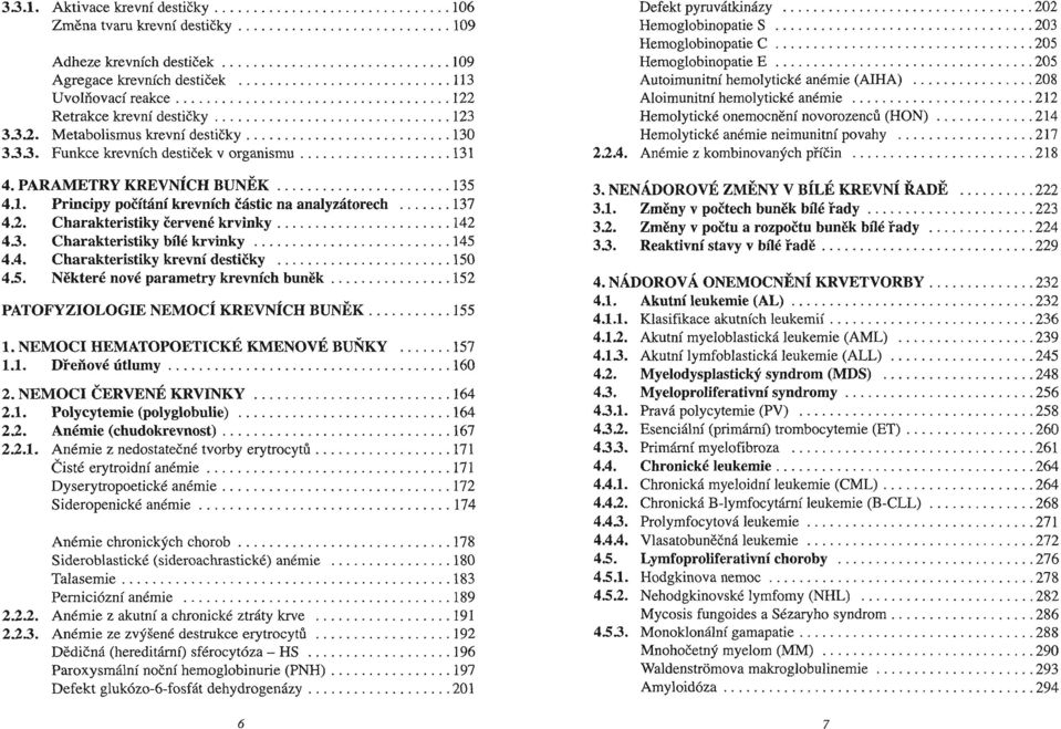 4. Charakteristiky krevní destičky 150 45. Některé nové parametry krevních buněk 152 PATOFYZIOLOGIE NEMOCÍ KREVNÍCH BUNĚK 155 1. NEMOCI HEMATOPOETICKÉ KMENOVÉ BUŇKY 157 1.1. Dřeňové útlumy 160 2.